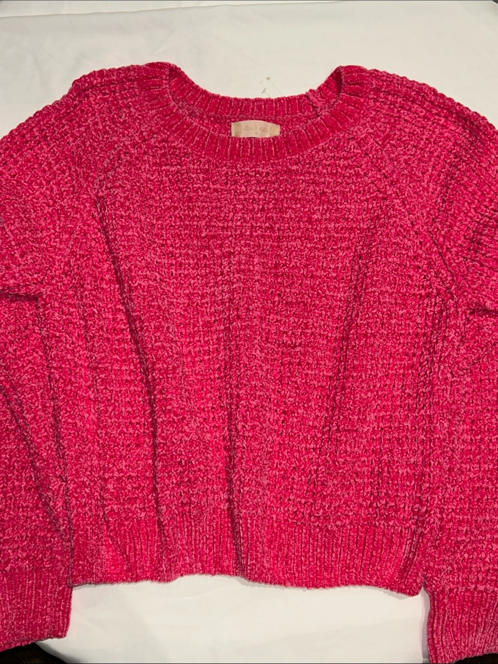 Altar’d State Pink Chenille Sweater Medium